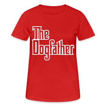 The Dogfather - Hunde Daddy, Stolzer Hundebesitzer - Frauen T-Shirt atmungsaktiv - Rot - Vorne - AI Model Female 172 dark (172cm)
