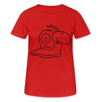 peu d'amour douce coquine ramper escargot rapide - T-shirt respirant Femme - rouge - Devant - AI Model Female 172 dark (172cm)
