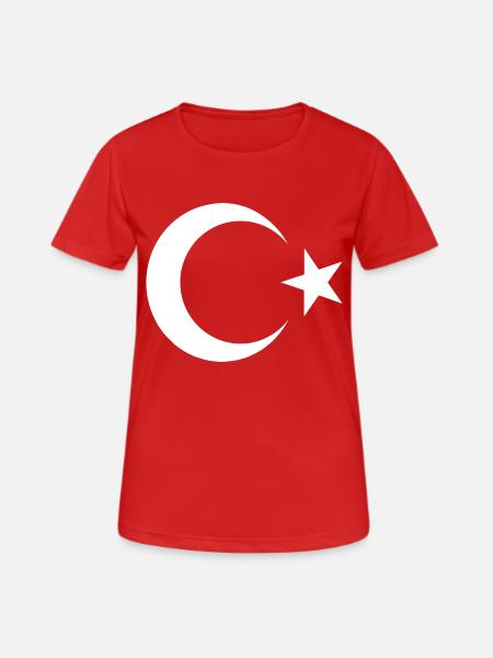 Turkije - Andningsaktiv T-shirt dam - röd