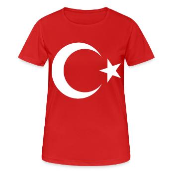 Turquie - T-shirt respirant Femme - rouge - Devant - AI Model Female 172 dark (172cm)