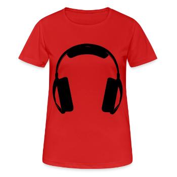 headphones - Frauen T-Shirt atmungsaktiv - Rot - Vorne - AI Model Female 172 dark (172cm)
