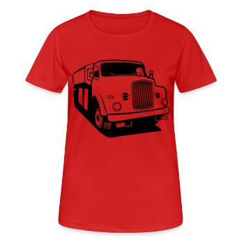 Vintage de camion camion - T-shirt respirant Femme - rouge - Devant - AI Model Female 172 dark (172cm)