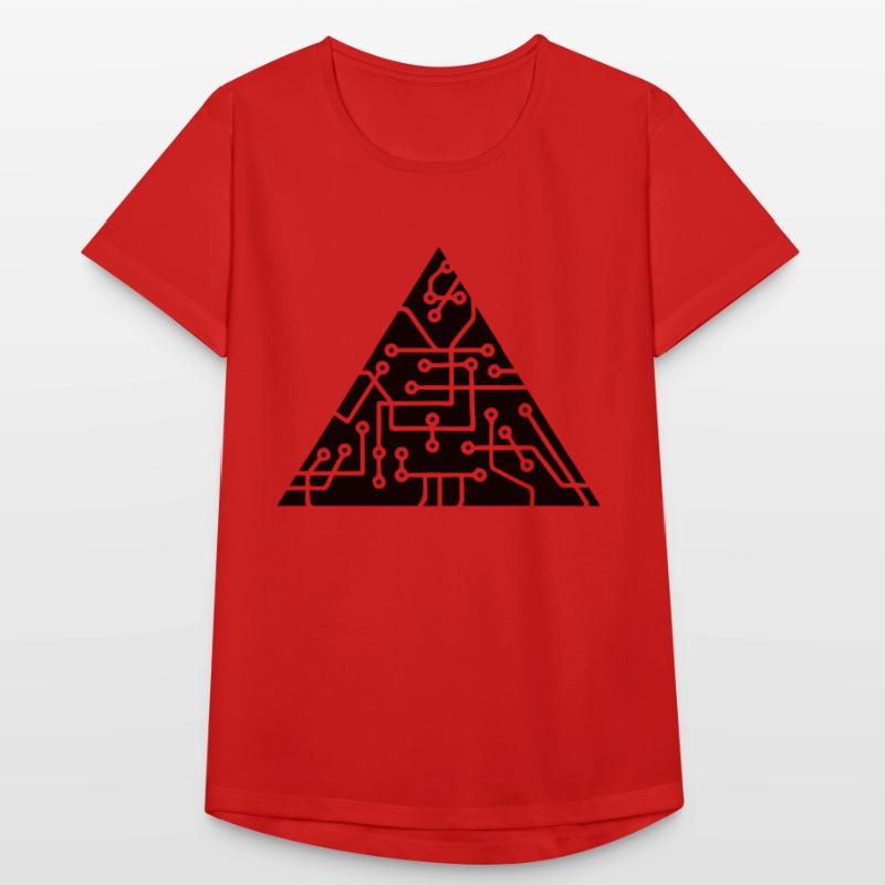 triangular shape microchip technology cool design Women's Breathable T-Shirt