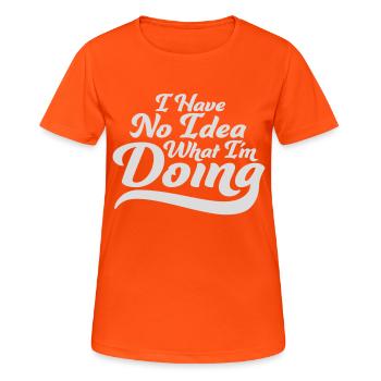 Aucune idée - T-shirt respirant Femme - orange néon - Devant - AI Model Female 172 dark (172cm)