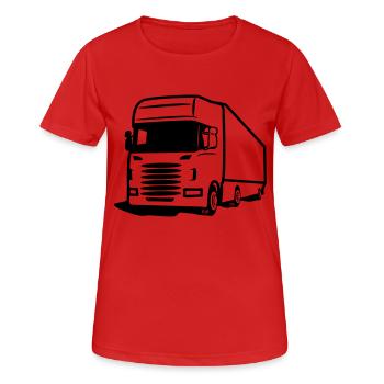 Camion camion - T-shirt respirant Femme - rouge - Devant - AI Model Female 172 dark (172cm)