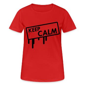 keep calm - Women's Breathable T-Shirt - red - Front - AI Model Female 172 dark (172cm)