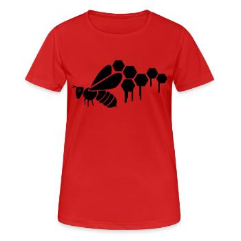 wespe - Frauen T-Shirt atmungsaktiv - Rot - Vorne - AI Model Female 172 dark (172cm)