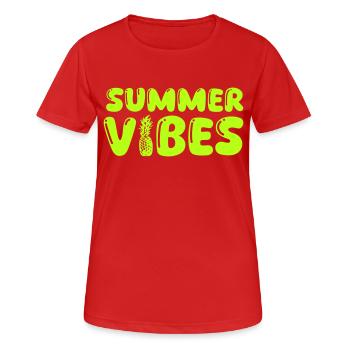 Ambiance estivale - T-shirt respirant Femme - rouge - Devant - AI Model Female 172 dark (172cm)