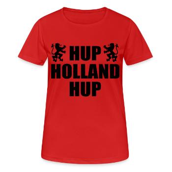 Hup holland hup - Frauen T-Shirt atmungsaktiv - Rot - Vorne - AI Model Female 172 dark (172cm)