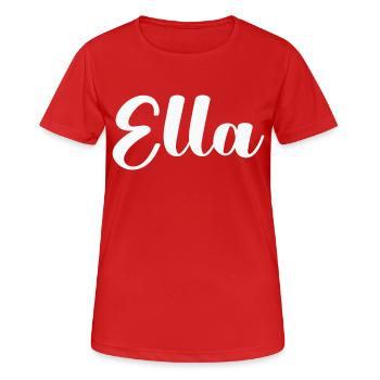 ella name - Frauen T-Shirt atmungsaktiv - Rot - Vorne - AI Model Female 172 dark (172cm)