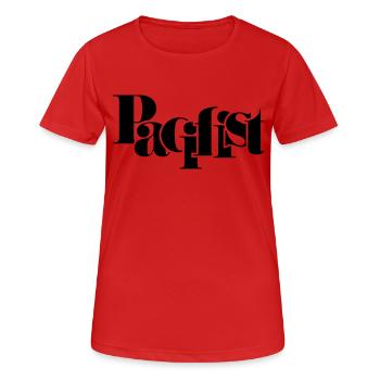 Pacifist - Frauen T-Shirt atmungsaktiv - Rot - Vorne - AI Model Female 172 dark (172cm)