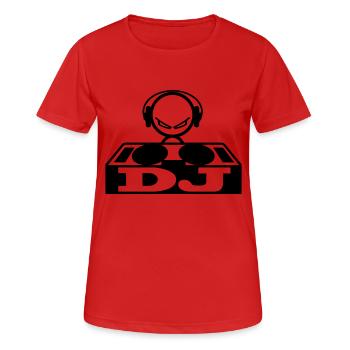 DJ - Frauen T-Shirt atmungsaktiv - Rot - Vorne - AI Model Female 172 dark (172cm)