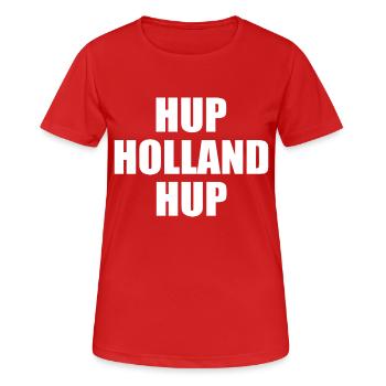Hup holland hup - Frauen T-Shirt atmungsaktiv - Rot - Vorne - AI Model Female 172 dark (172cm)