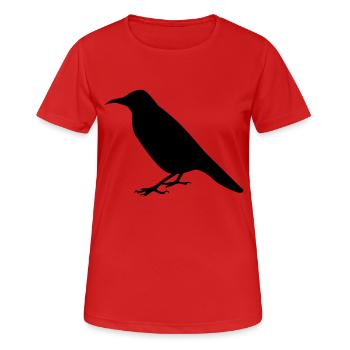 corbeau crow - T-shirt respirant Femme - rouge - Devant - AI Model Female 172 dark (172cm)