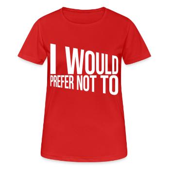 I prefer not to - Women's Breathable T-Shirt - red - Front - AI Model Female 172 dark (172cm)