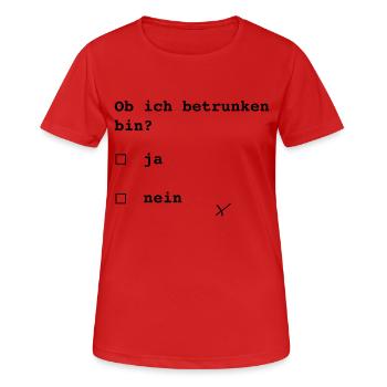 Party - Frauen T-Shirt atmungsaktiv - Rot - Vorne - AI Model Female 172 dark (172cm)