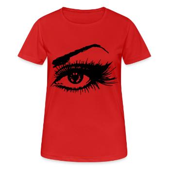 eye - Women's Breathable T-Shirt - red - Front - AI Model Female 172 dark (172cm)