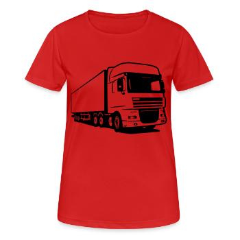 Robot de camion camion - T-shirt respirant Femme - rouge - Devant - AI Model Female 172 dark (172cm)
