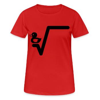 Ente Wurzel - Frauen T-Shirt atmungsaktiv - Rot - Vorne - AI Model Female 172 dark (172cm)