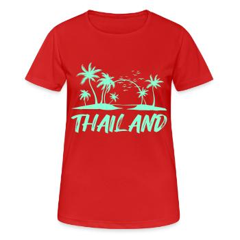 Thaïlande - T-shirt respirant Femme - rouge - Devant - AI Model Female 172 dark (172cm)