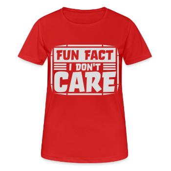 Je me fiche des faits - T-shirt respirant Femme - rouge - Devant - AI Model Female 172 dark (172cm)