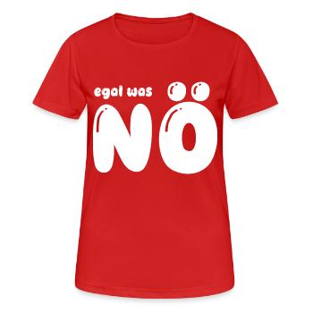 leider nein - Frauen T-Shirt atmungsaktiv - Rot - Vorne - AI Model Female 172 dark (172cm)