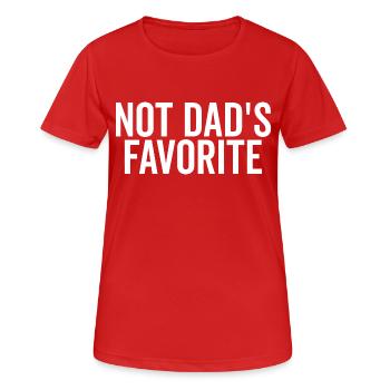Nicht Papas Favorit - Frauen T-Shirt atmungsaktiv - Rot - Vorne - AI Model Female 172 dark (172cm)