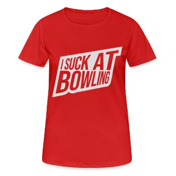 Je suis nul au bowling - T-shirt respirant Femme - rouge - Devant - AI Model Female 172 dark (172cm)
