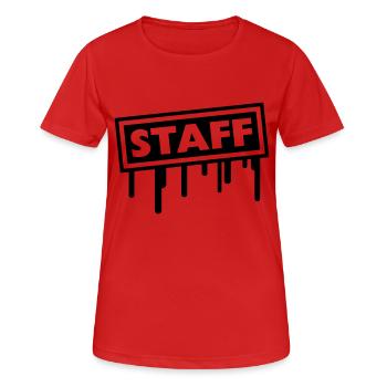 Staff - T-shirt respirant Femme - rouge - Devant - AI Model Female 172 dark (172cm)