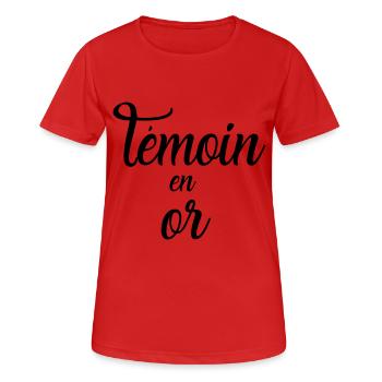 Gold Zeuge - Frauen T-Shirt atmungsaktiv - Rot - Vorne - AI Model Female 172 dark (172cm)
