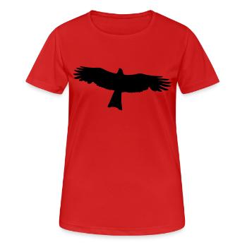Falke - Raubvogel - Frauen T-Shirt atmungsaktiv - Rot - Vorne - AI Model Female 172 dark (172cm)
