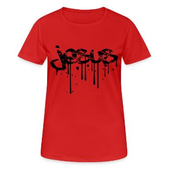 bébé, nourrisson couche hochet sucette cloué mort - T-shirt respirant Femme - rouge - Devant - AI Model Female 172 dark (172cm)
