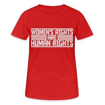 womens rights feminist quote - Women's Breathable T-Shirt - red - Front - AI Model Female 172 dark (172cm)