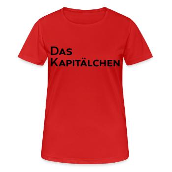 Das Kapitälchen - Frauen T-Shirt atmungsaktiv - Rot - Vorne - AI Model Female 172 dark (172cm)