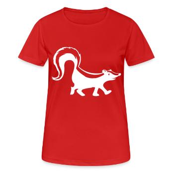 mouffette - T-shirt respirant Femme - rouge - Devant - AI Model Female 172 dark (172cm)