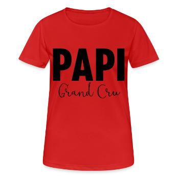 papi grand cru - T-shirt respirant Femme - rouge - Devant - AI Model Female 172 dark (172cm)