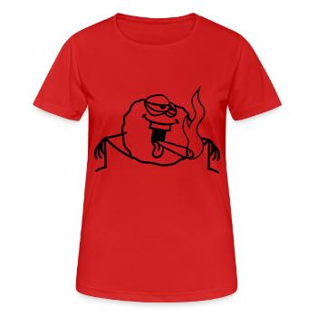 stoned kiffen stony hemp weed smoking joi - Women's Breathable T-Shirt - red - Front - AI Model Female 172 dark (172cm)