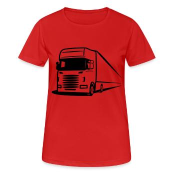 Art de camion camion - T-shirt respirant Femme - rouge - Devant - AI Model Female 172 dark (172cm)