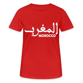 Marokko - Frauen T-Shirt atmungsaktiv - Rot - Vorne - AI Model Female 172 dark (172cm)