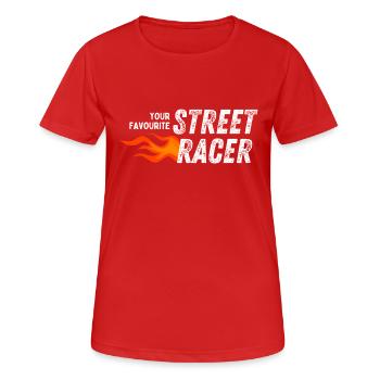 Dein Lieblings-Street-Racer - Frauen T-Shirt atmungsaktiv - Rot - Vorne - AI Model Female 172 dark (172cm)