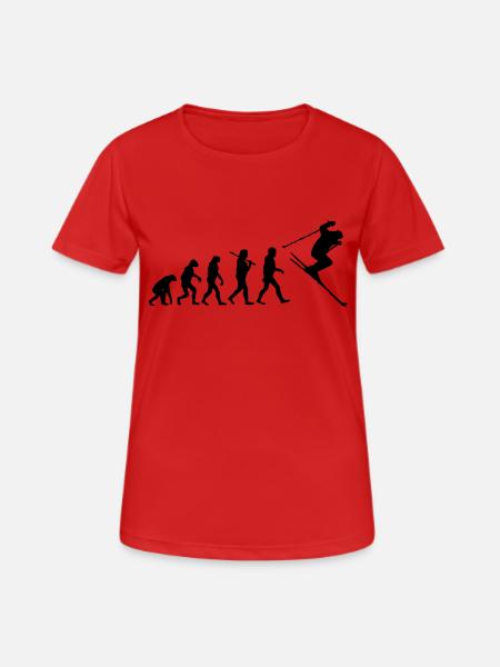 ski - skiing - Women's Breathable T-Shirt - red