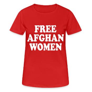 Free afghan women - Frauen T-Shirt atmungsaktiv - Rot - Vorne - AI Model Female 172 dark (172cm)