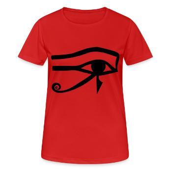 Auge des Horus - Horusauge - Frauen T-Shirt atmungsaktiv - Rot - Vorne - AI Model Female 172 dark (172cm)