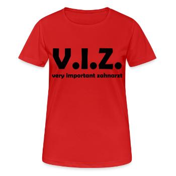 zahnarzt - Frauen T-Shirt atmungsaktiv - Rot - Vorne - AI Model Female 172 dark (172cm)