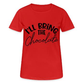 Let's Party 'til She's Married! JGA Chocolate - Frauen T-Shirt atmungsaktiv - Rot - Vorne - AI Model Female 172 dark (172cm)