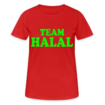 Team halal - T-shirt respirant Femme - rouge - Devant - AI Model Female 172 dark (172cm)