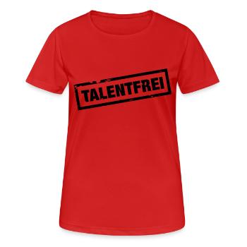 Talentfrei Stempel - Frauen T-Shirt atmungsaktiv - Rot - Vorne - AI Model Female 172 dark (172cm)