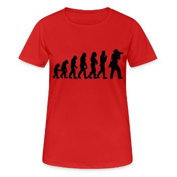 photographer - T-shirt respirant Femme - rouge - Devant - AI Model Female 172 dark (172cm)