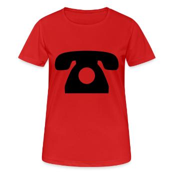 Telefon - Frauen T-Shirt atmungsaktiv - Rot - Vorne - AI Model Female 172 dark (172cm)