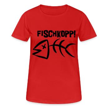 Fischkopp! - Frauen T-Shirt atmungsaktiv - Rot - Vorne - AI Model Female 172 dark (172cm)